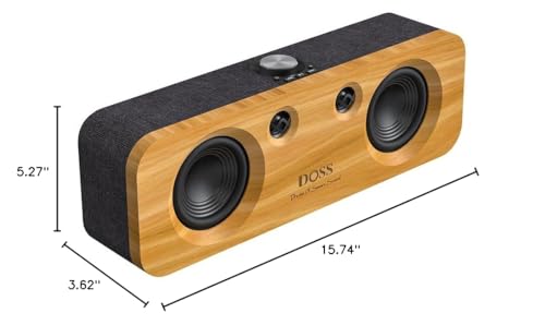 DOSS SoundBox H200 50W Home Bluetooth Speaker with Dual 3.5-Inch Woofers, Two 1-inch Tweeters, 35H Playtime, TWS, Sustainable Materials