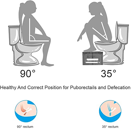 AmazerBath 7 Inches Bamboo Toilet Stool Squat for Adults, Collapsible Poop Stool for Bathroom...