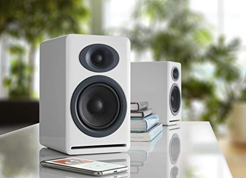 Audioengine P4 Passive Bookshelf Speakers | Home Stereo High-Performing 2-Way Desktop Speakers (Bamboo)