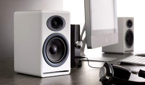 Audioengine P4 Passive Bookshelf Speakers | Home Stereo High-Performing 2-Way Desktop Speakers (Bamboo)