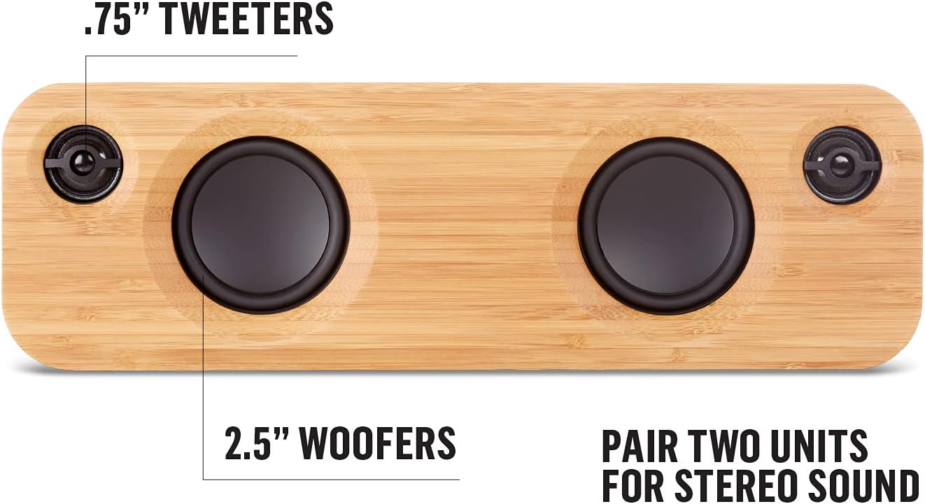 House of Marley Get Together Mini: Portable Speaker with Wireless Bluetooth Connectivity, 10 Hours of Indoor/Outdoor Playtime