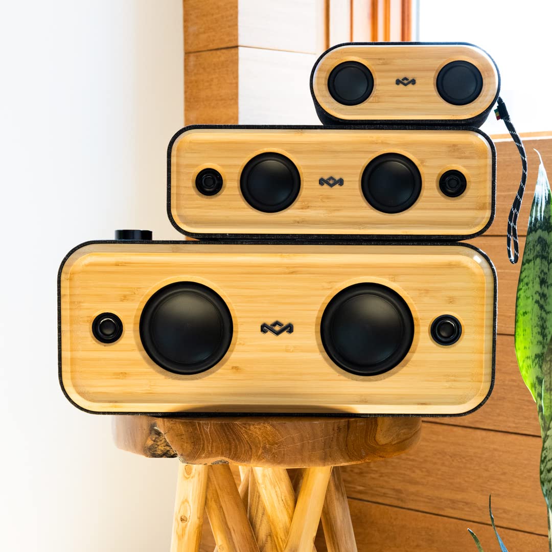 House of Marley Get Together 2: Portable Speaker with Wireless Bluetooth Connectivity, 20 Hours of Playtime and Sustainable Materials, IP65 Dust and Water Resistance, Signature Black