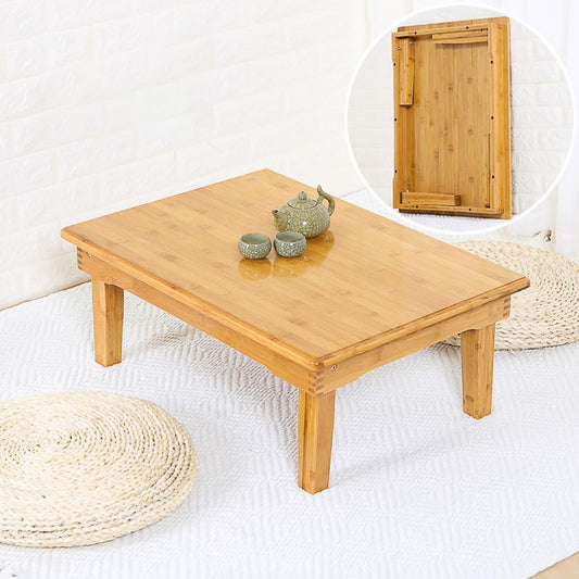 Foldable Bamboo Table,Japanese-Style Household Square Bamboo Table,Low Bamboo Table,Computer Table,Coffee Table,60 * 40 * 27cm