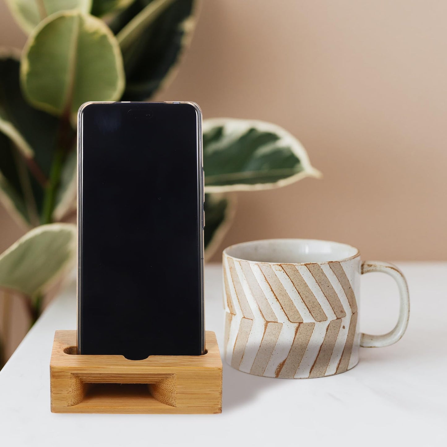 Cell Phone Stand with Speaker Sound Amplifier Upgrade Wood Phone Stand Novelty Cell Phone Holder for Desk Portable Phone Holder