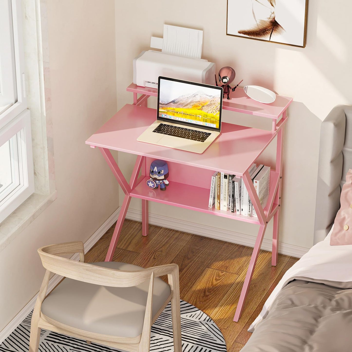 ODK Small Desk, 27.5 Inch Small Computer Desk for Small Spaces