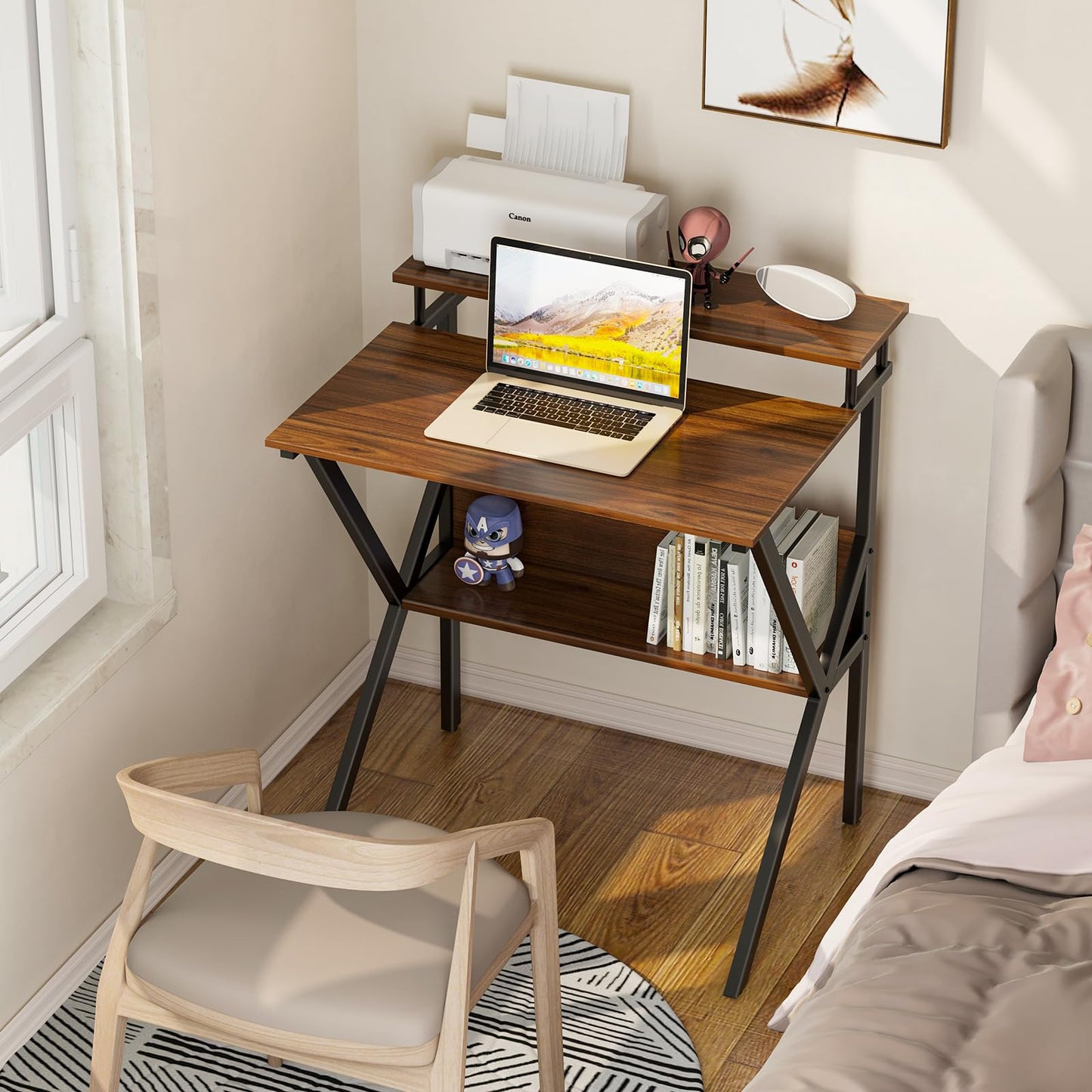 ODK Small Desk, 27.5 Inch Small Computer Desk for Small Spaces