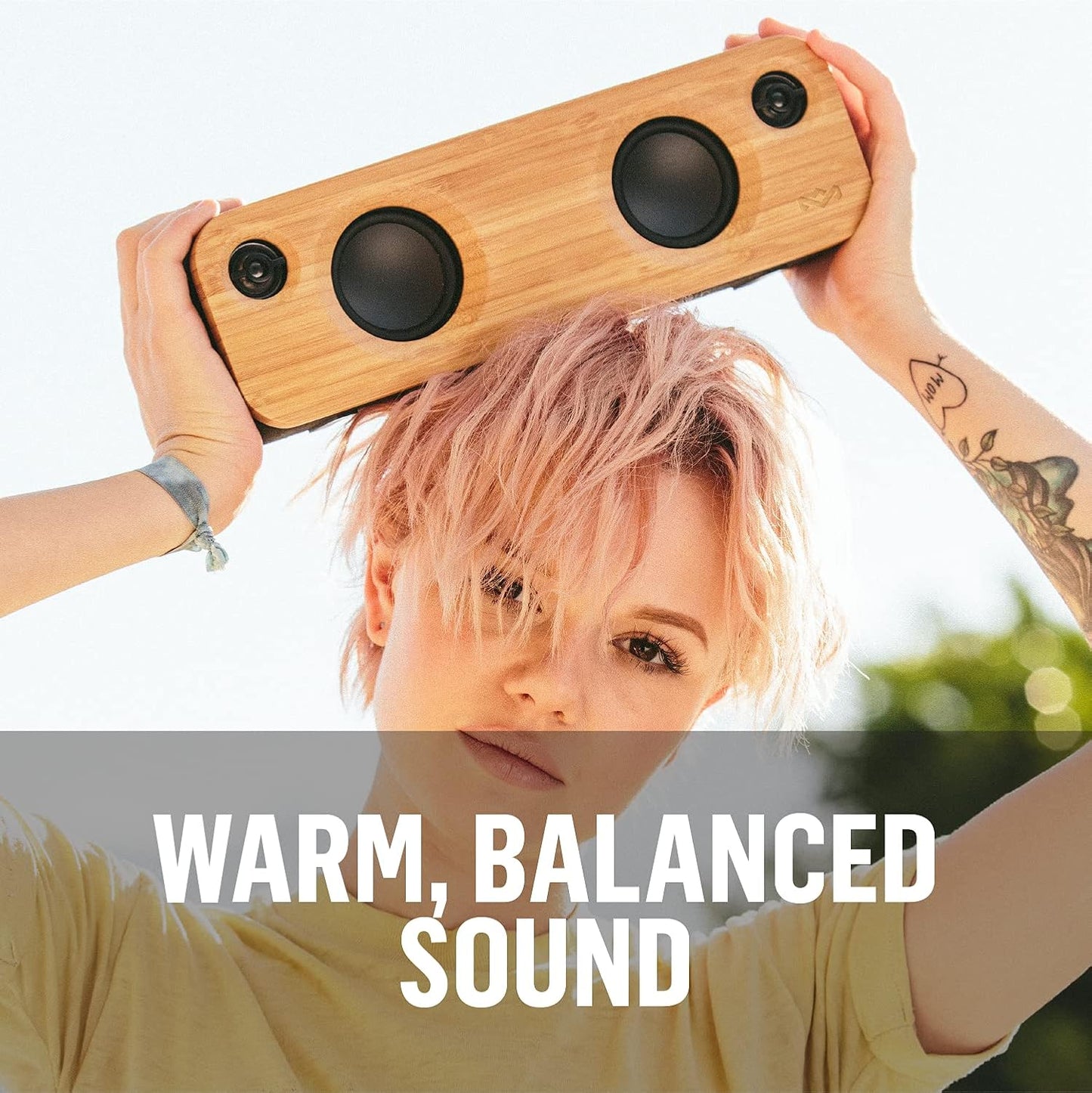 House of Marley Get Together Mini: Portable Speaker with Wireless Bluetooth Connectivity, 10 Hours of Indoor/Outdoor Playtime