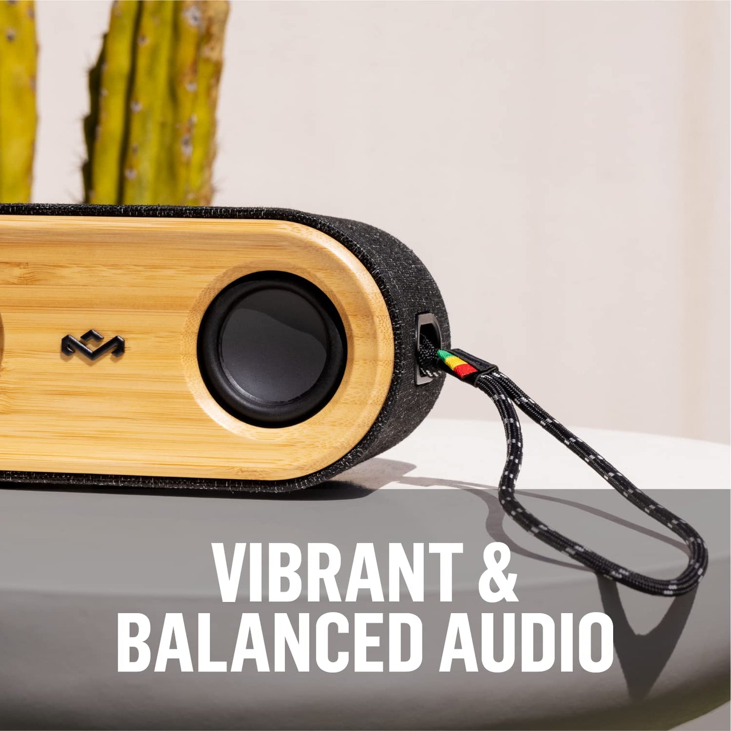 House of Marley Get Together 2: Portable Speaker with Wireless Bluetooth Connectivity, 20 Hours of Playtime and Sustainable Materials, IP65 Dust and Water Resistance, Signature Black