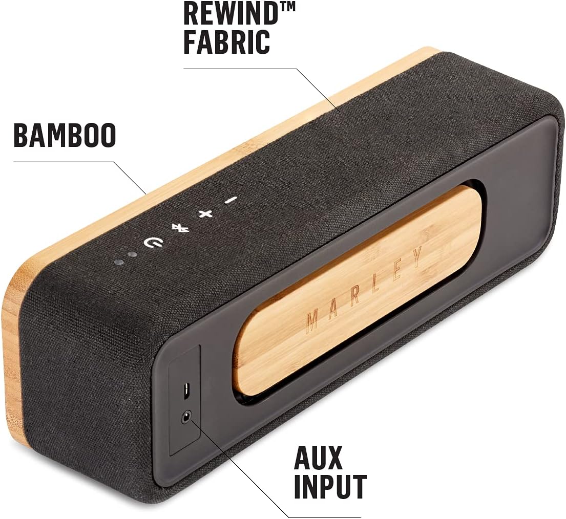 House of Marley Get Together Mini: Portable Speaker with Wireless Bluetooth Connectivity, 10 Hours of Indoor/Outdoor Playtime