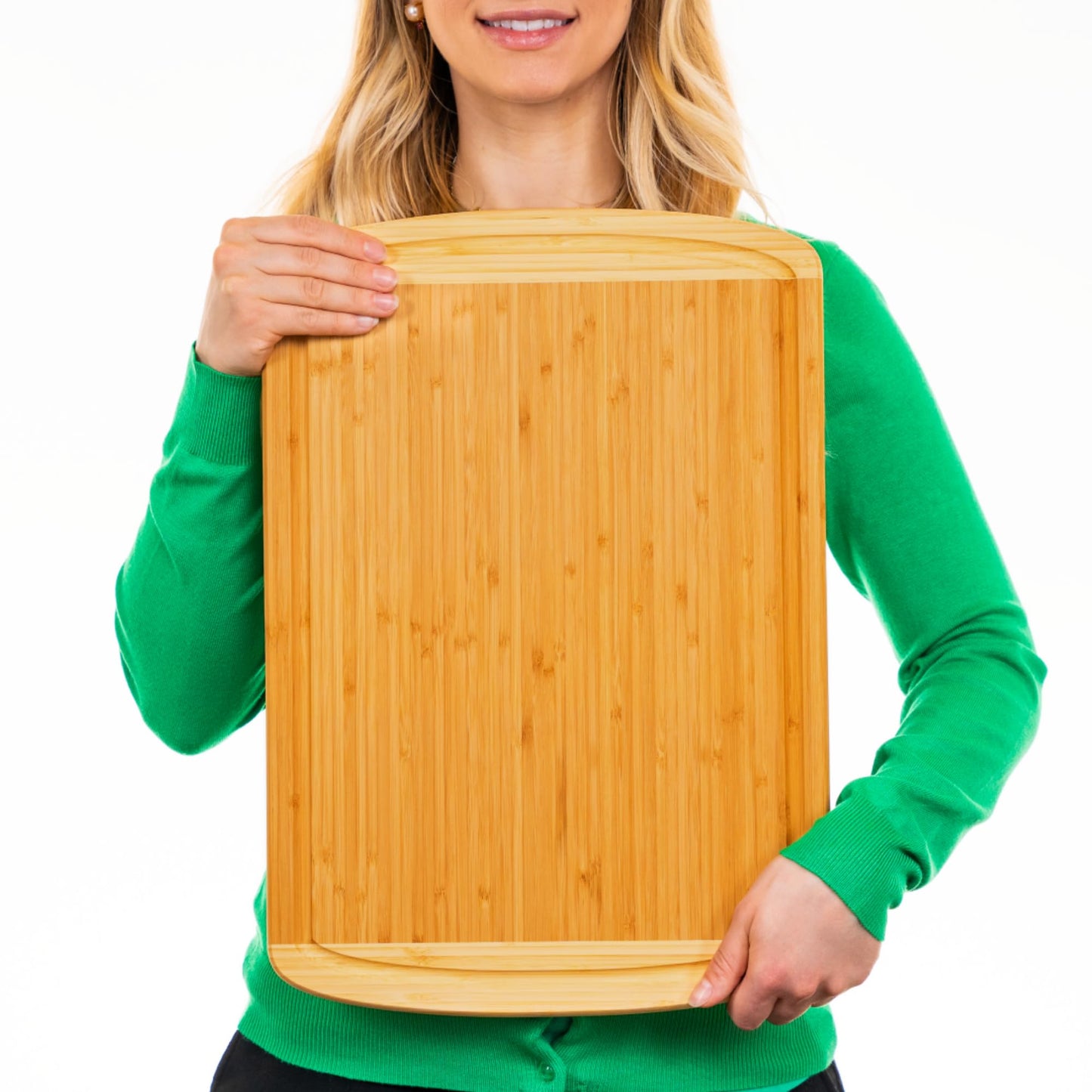 GREENER CHEF 18 Inch Extra Large Bamboo Cutting Board with Lifetime Replacements - Wood XL Cutting Boards for Kitchen