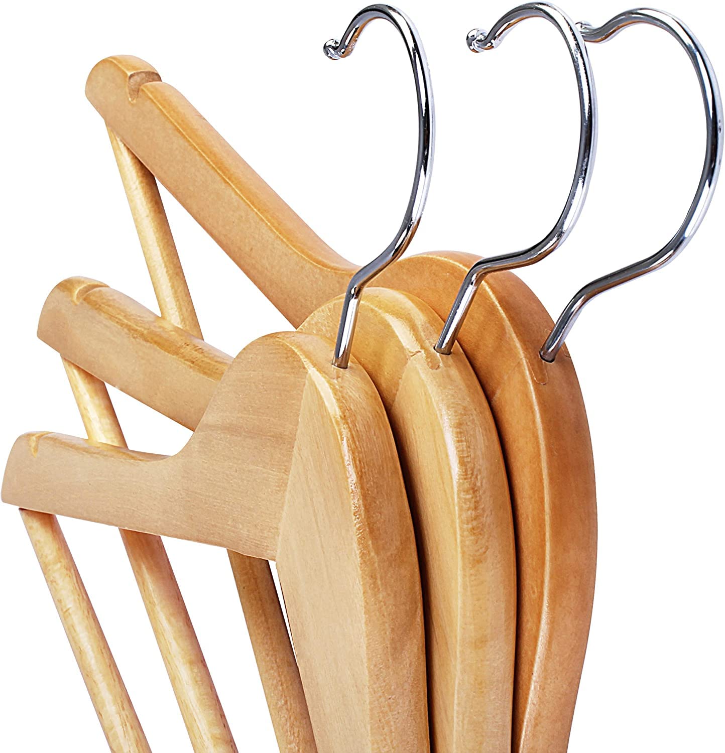 Utopia Home Premium Wooden Hangers 30 Pack - Durable & Slim Coat Hanger - Suit Hangers with 360-Degree Rotatable Hook - Wood Hangers