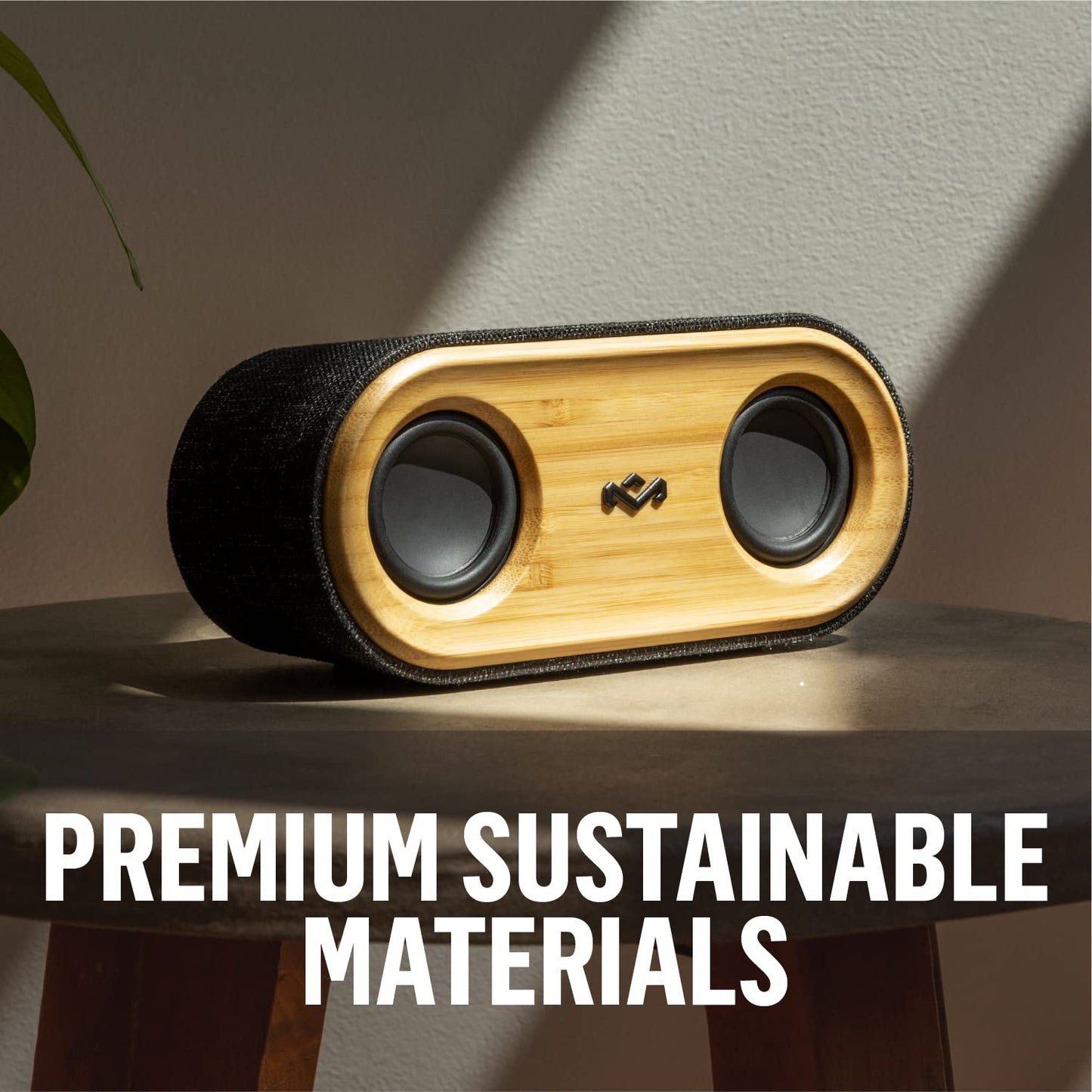 House of Marley Get Together 2: Portable Speaker with Wireless Bluetooth Connectivity, 20 Hours of Playtime and Sustainable Materials, IP65 Dust and Water Resistance, Signature Black