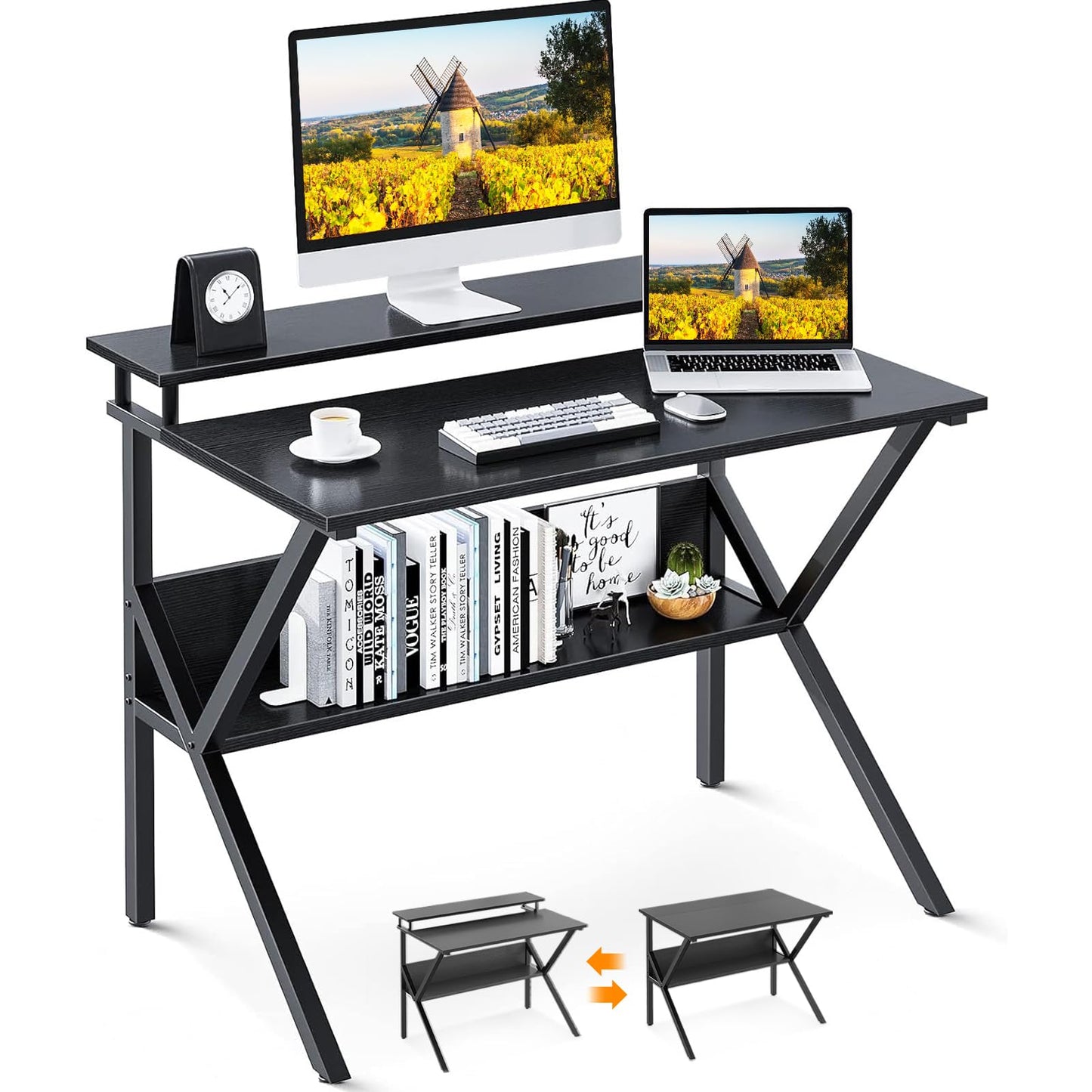 ODK Small Desk, 27.5 Inch Small Computer Desk for Small Spaces