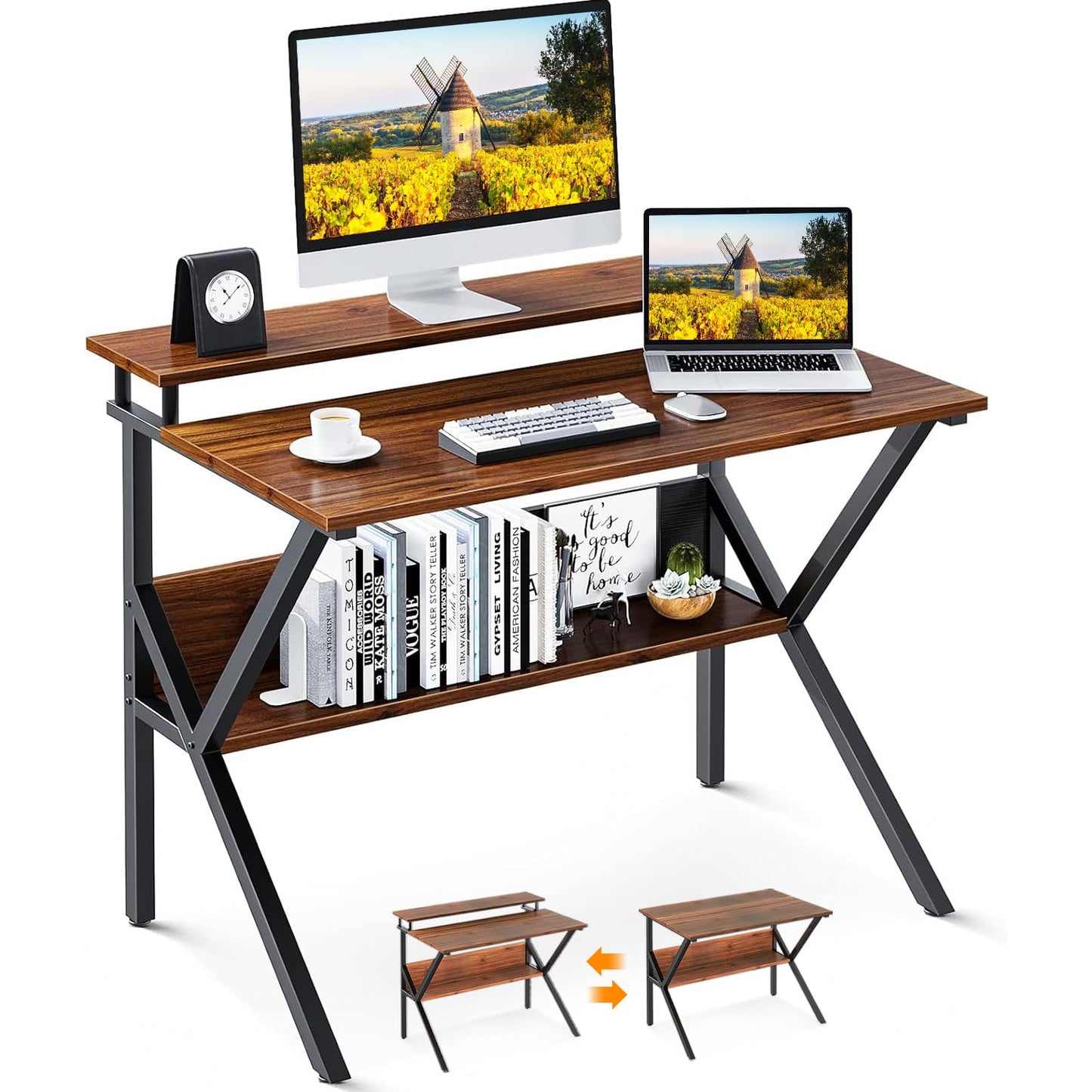 ODK Small Desk, 27.5 Inch Small Computer Desk for Small Spaces