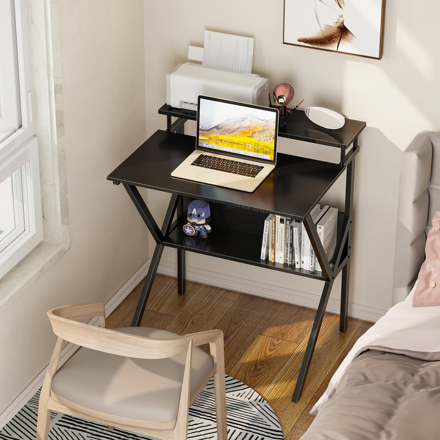 ODK Small Desk, 27.5 Inch Small Computer Desk for Small Spaces