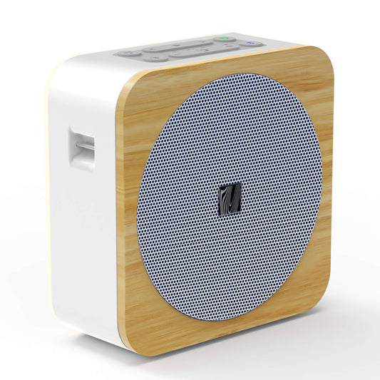 Sound Spot II SFQ-18: Portable Bluetooth Speaker with Powerful Bass, Nature Sounds, Ambient Light, and Speakerphone (White)