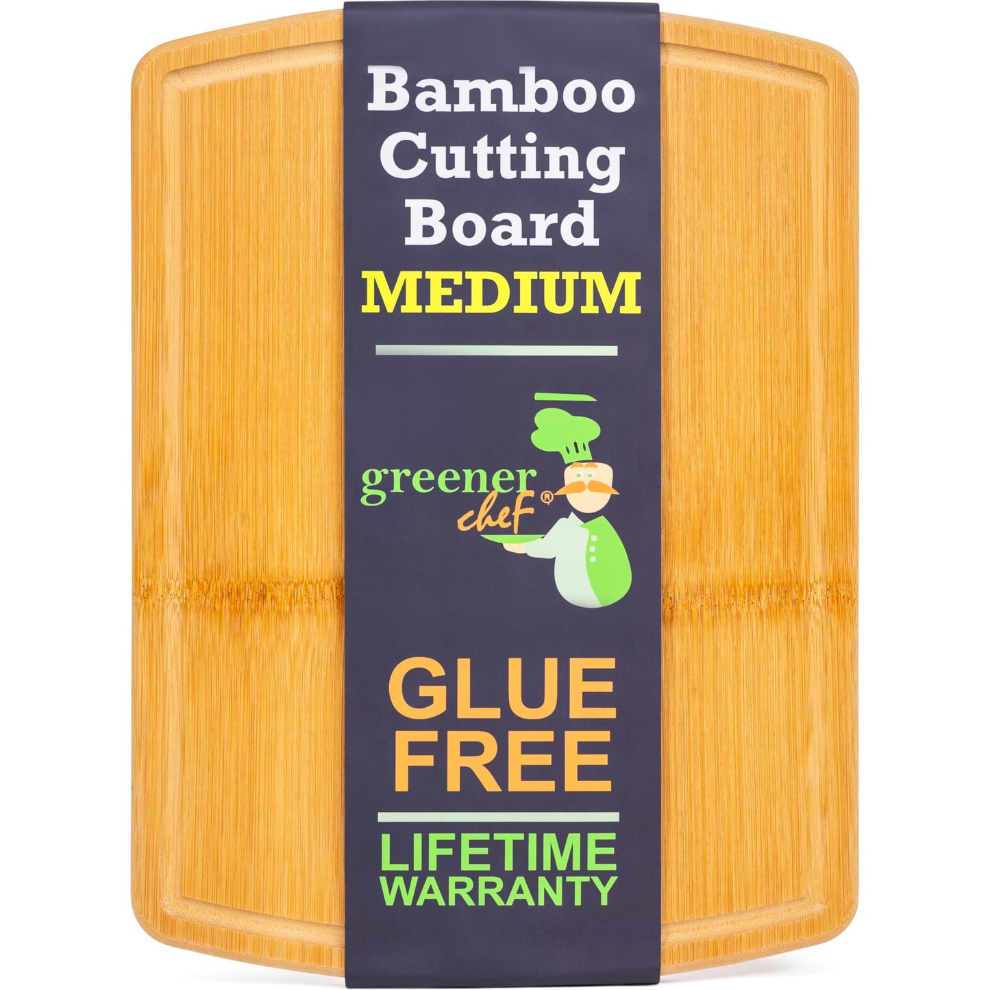 GREENER CHEF 18 Inch Extra Large Bamboo Cutting Board with Lifetime Replacements - Wood XL Cutting Boards for Kitchen