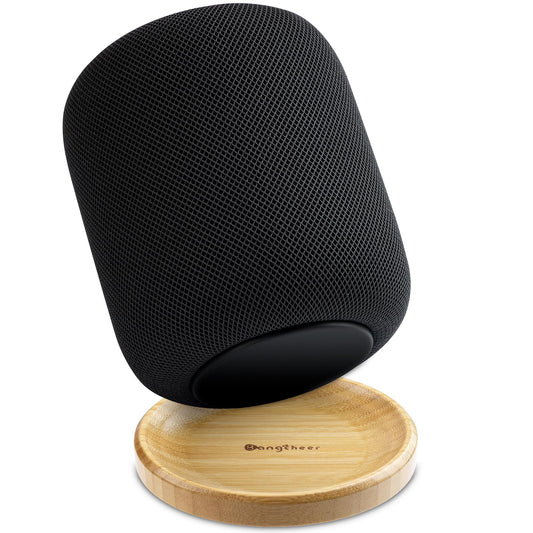 Bamboo Stand for Homepod/HomePod 2 with Non-Slip Feet and Scratch Resistant Elegant Space Saving Smart Speaker Bamboo Holder Enhance Home Audio Experience,of 1